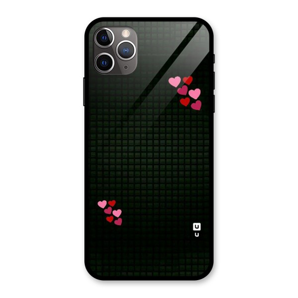 Square and Hearts Glass Back Case for iPhone 11 Pro Max
