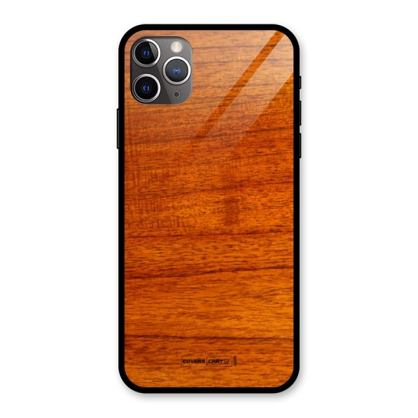 Wood Texture Design Glass Back Case for iPhone 11 Pro Max
