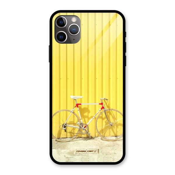 Yellow Cycle Classic Glass Back Case for iPhone 11 Pro Max