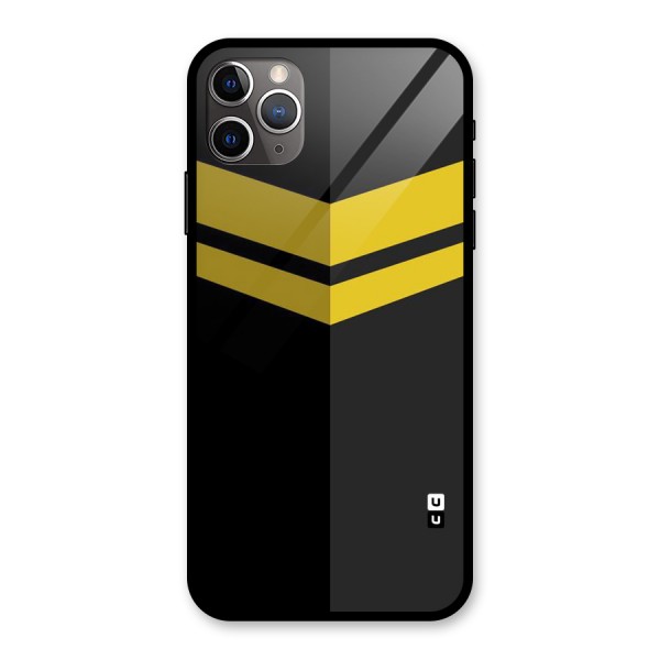 Yellow Lines Glass Back Case for iPhone 11 Pro Max