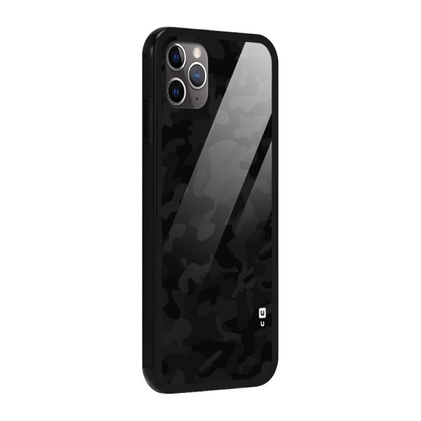 Black Camouflage Glass Back Case for iPhone 11 Pro Max