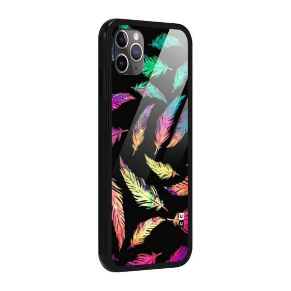 Bright Feathers Glass Back Case for iPhone 11 Pro Max