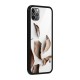 Brown Dusty Leaves Glass Back Case for iPhone 11 Pro Max