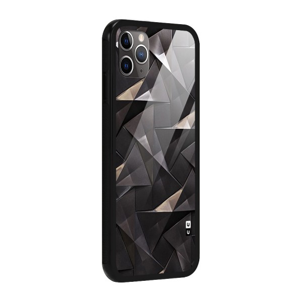 Carved Triangles Glass Back Case for iPhone 11 Pro Max