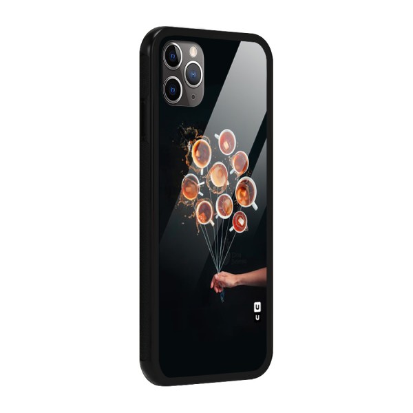 Coffee Balloon Glass Back Case for iPhone 11 Pro Max