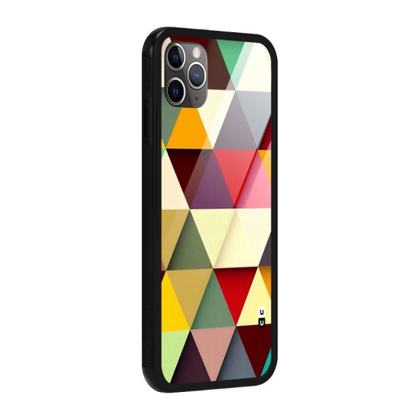 Colored Triangles Glass Back Case for iPhone 11 Pro Max