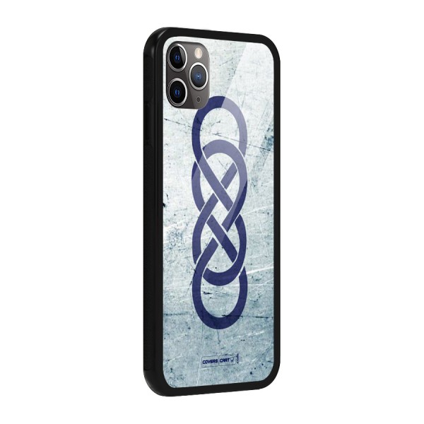 Double Infinity Rough Glass Back Case for iPhone 11 Pro Max