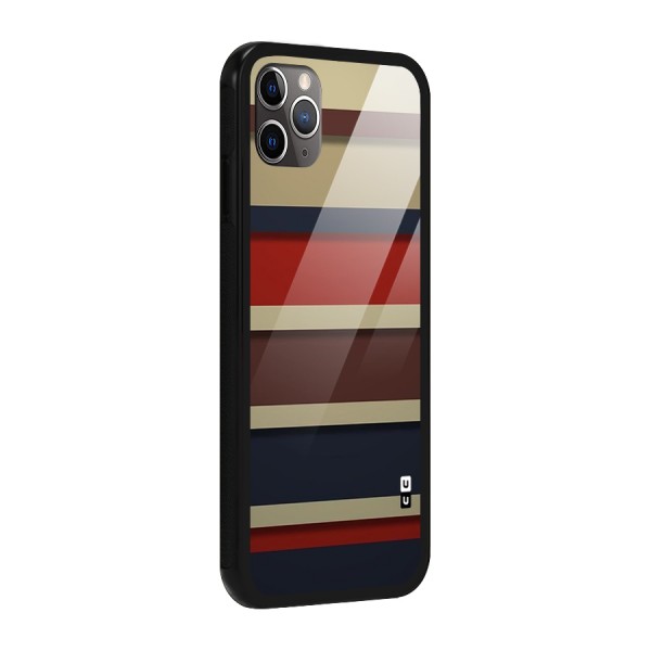 Elegant Stripes Pattern Glass Back Case for iPhone 11 Pro Max