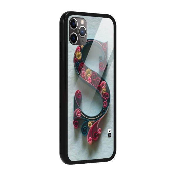 Floral Alphabet Glass Back Case for iPhone 11 Pro Max