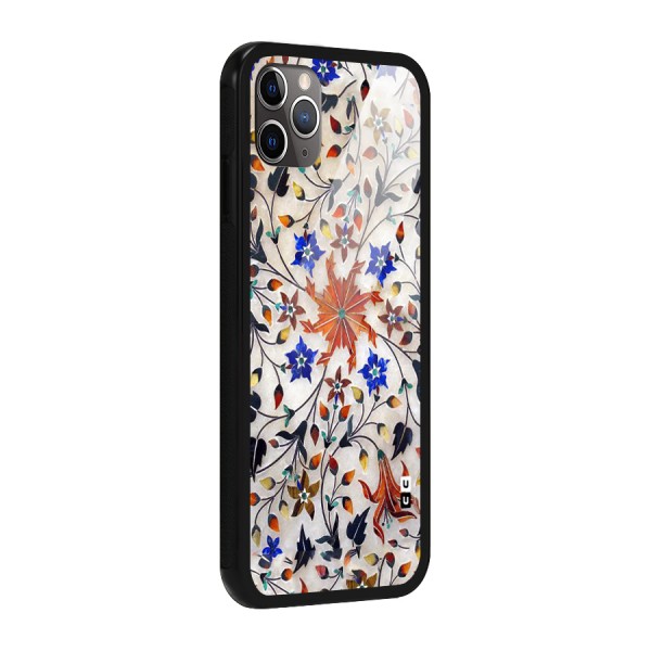 Floral Vintage Bloom Glass Back Case for iPhone 11 Pro Max