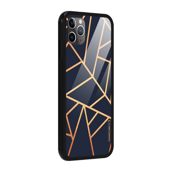 Golden Pattern Glass Back Case for iPhone 11 Pro Max