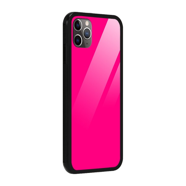Hot Pink Glass Back Case for iPhone 11 Pro Max