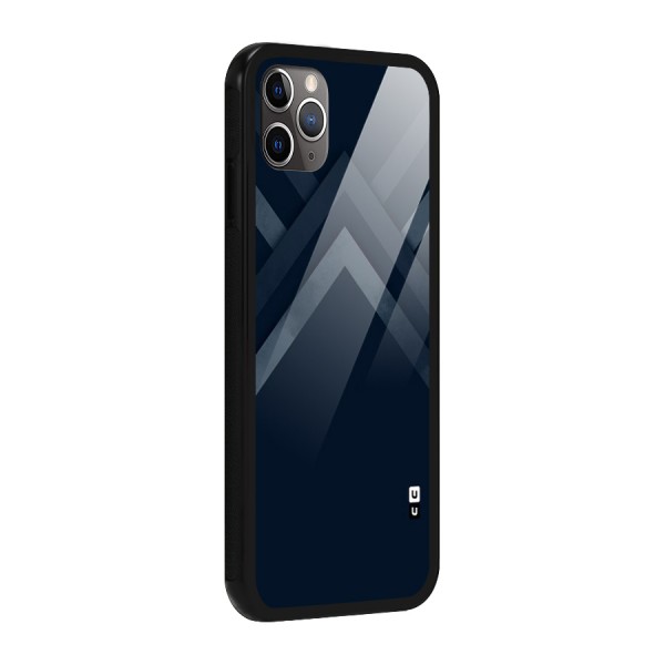 Navy Blue Arrow Glass Back Case for iPhone 11 Pro Max
