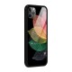 Net Leaf Color Design Glass Back Case for iPhone 11 Pro Max