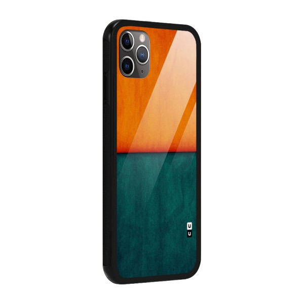 Orange Green Shade Glass Back Case for iPhone 11 Pro Max