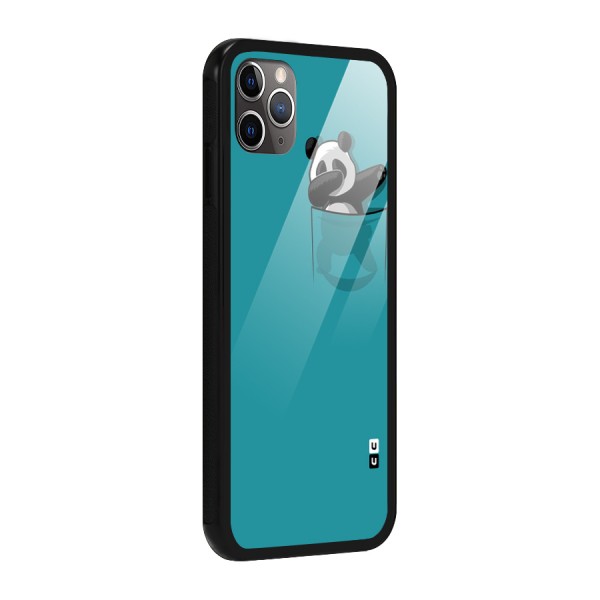 Panda Dabbing Away Glass Back Case for iPhone 11 Pro Max