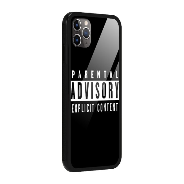 Parental Advisory Label Glass Back Case for iPhone 11 Pro Max