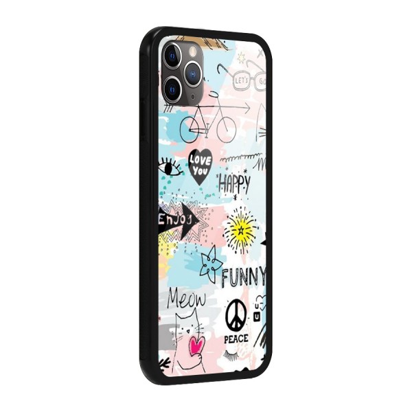 Peace And Funny Glass Back Case for iPhone 11 Pro Max
