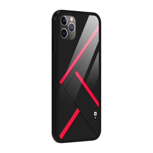 Red Disort Stripes Glass Back Case for iPhone 11 Pro Max