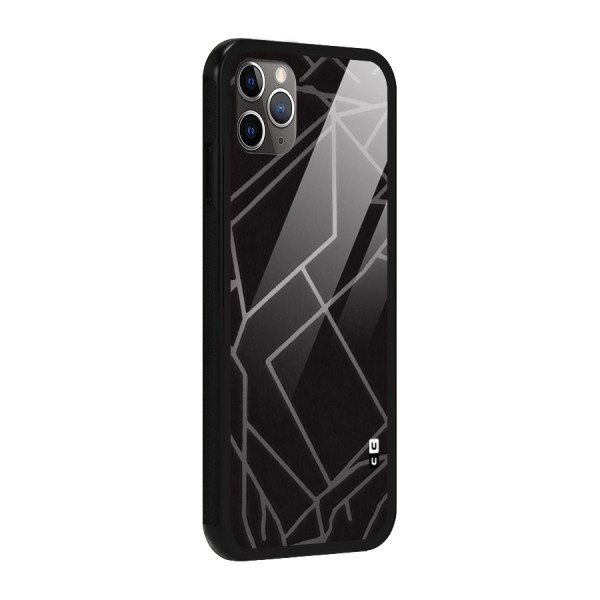 Silver Angle Design Glass Back Case for iPhone 11 Pro Max