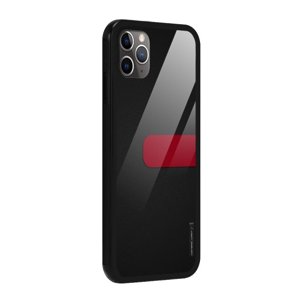 Single Red Stripe Glass Back Case for iPhone 11 Pro Max