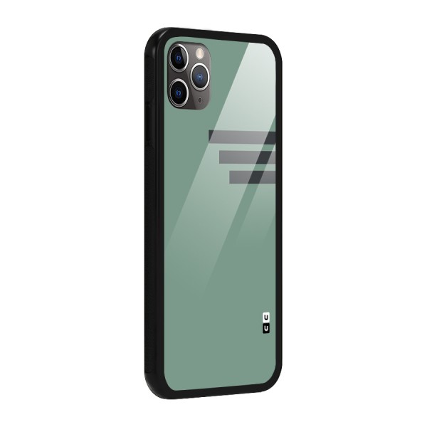 Solid Sports Stripe Glass Back Case for iPhone 11 Pro Max
