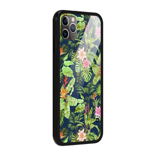 Tiny Flower Leaves Glass Back Case for iPhone 11 Pro Max