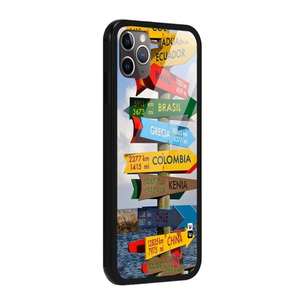 Travel Directions Glass Back Case for iPhone 11 Pro Max