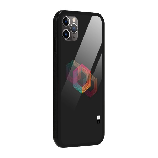 Tri-hexa Colours Glass Back Case for iPhone 11 Pro Max