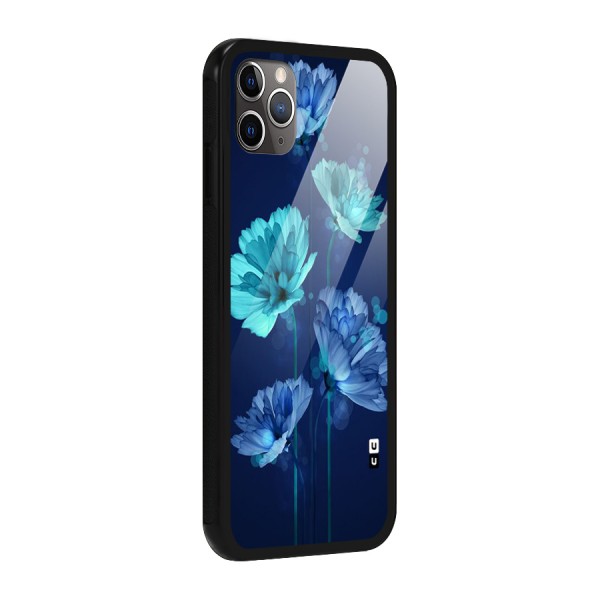 Water Flowers Glass Back Case for iPhone 11 Pro Max