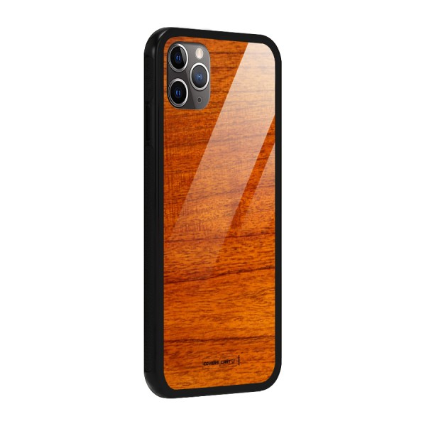 Wood Texture Design Glass Back Case for iPhone 11 Pro Max