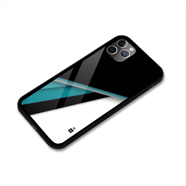 Abstract Lines Of Blue Glass Back Case for iPhone 11 Pro Max