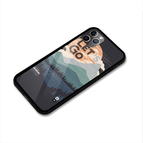 Abstract Travel Glass Back Case for iPhone 11 Pro Max
