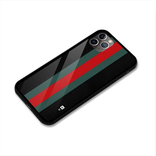 Basic Colored Stripes Glass Back Case for iPhone 11 Pro Max