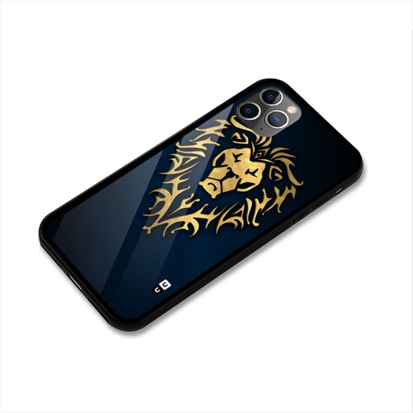 Beautiful Golden Lion Design Glass Back Case for iPhone 11 Pro Max