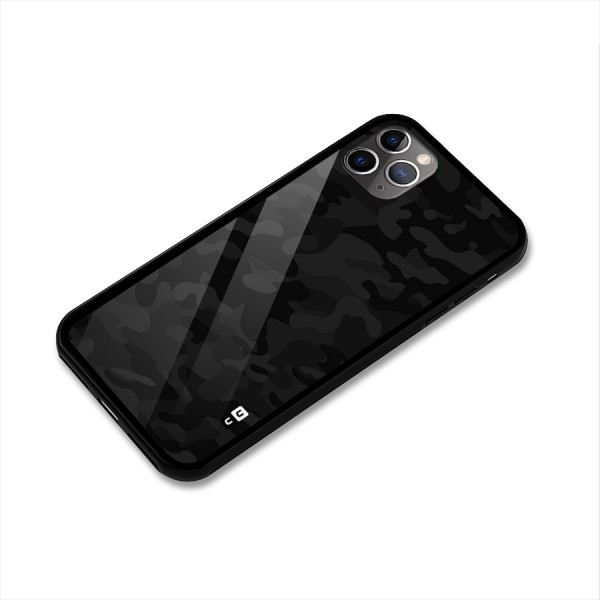 Black Camouflage Glass Back Case for iPhone 11 Pro Max