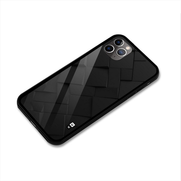 Black Elegant Design Glass Back Case for iPhone 11 Pro Max