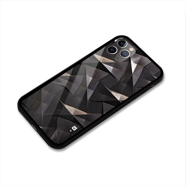 Carved Triangles Glass Back Case for iPhone 11 Pro Max