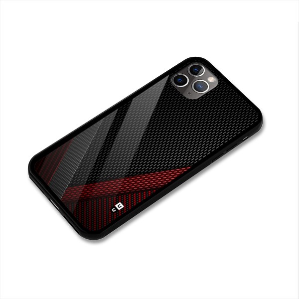 Classy Black Red Design Glass Back Case for iPhone 11 Pro Max