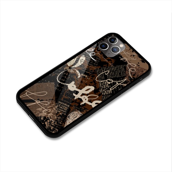 Coffee Scribbles Glass Back Case for iPhone 11 Pro Max