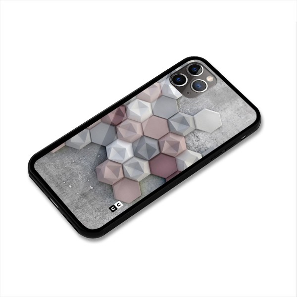 Cute Hexagonal Pattern Glass Back Case for iPhone 11 Pro Max