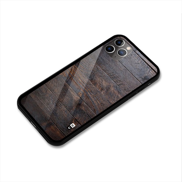 Dark Wood Printed Glass Back Case for iPhone 11 Pro Max
