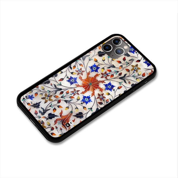 Floral Vintage Bloom Glass Back Case for iPhone 11 Pro Max