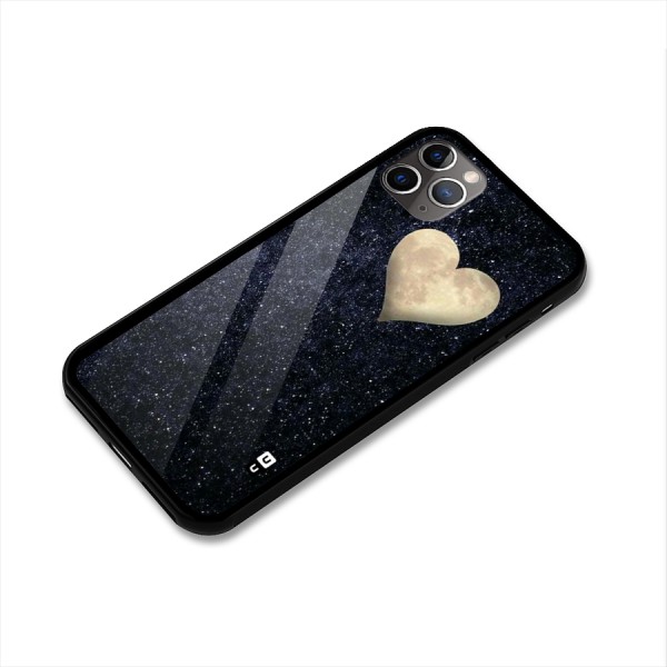 Galaxy Space Heart Glass Back Case for iPhone 11 Pro Max