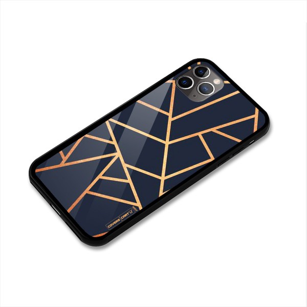 Golden Pattern Glass Back Case for iPhone 11 Pro Max