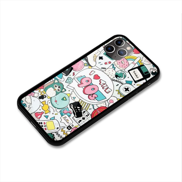 Heart 90s Glass Back Case for iPhone 11 Pro Max