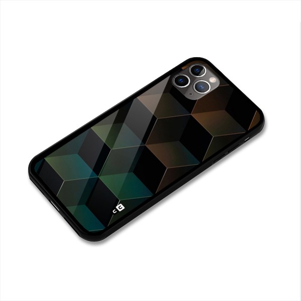 Hexagonal Design Glass Back Case for iPhone 11 Pro Max