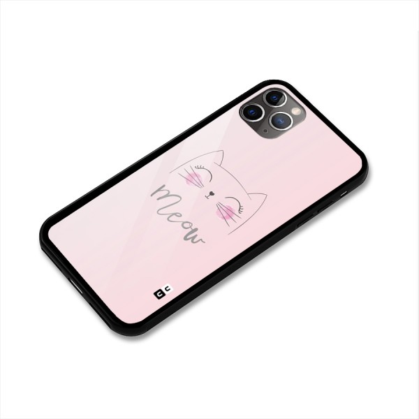 Meow Pink Glass Back Case for iPhone 11 Pro Max