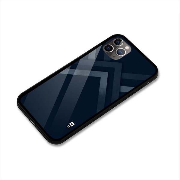Navy Blue Arrow Glass Back Case for iPhone 11 Pro Max