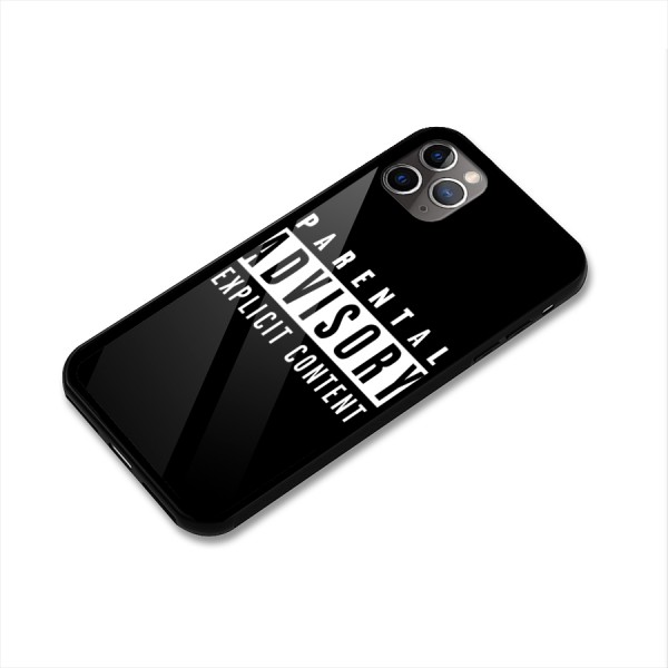 Parental Advisory Label Glass Back Case for iPhone 11 Pro Max